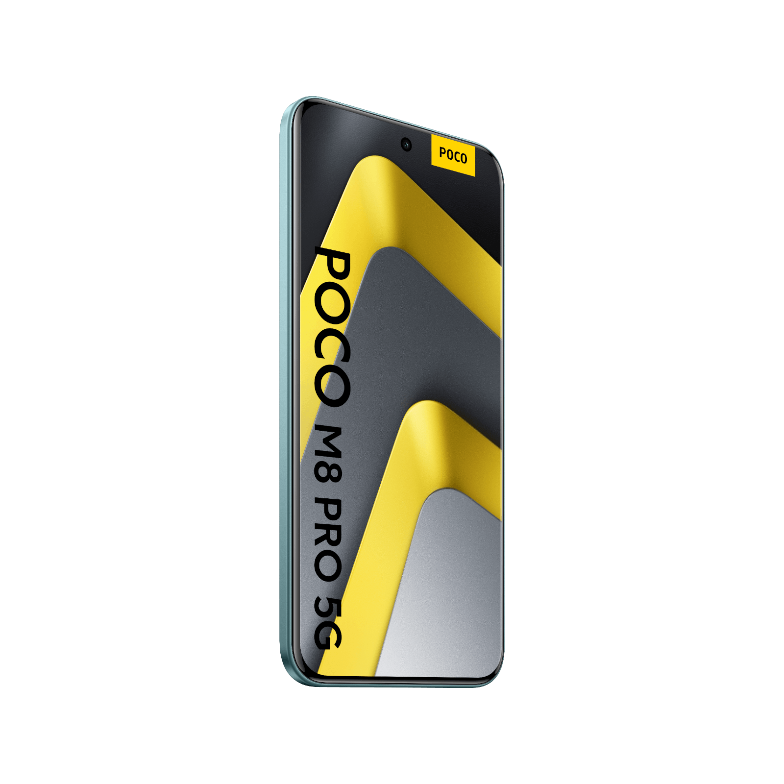 POCO M8 Pro 5G niebieski przód prawy bok