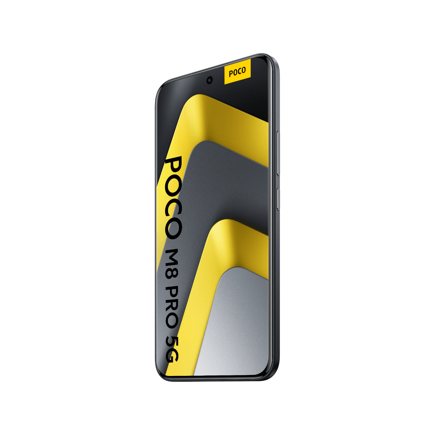 POCO M8 Pro 5G Czarny przód prawy bok