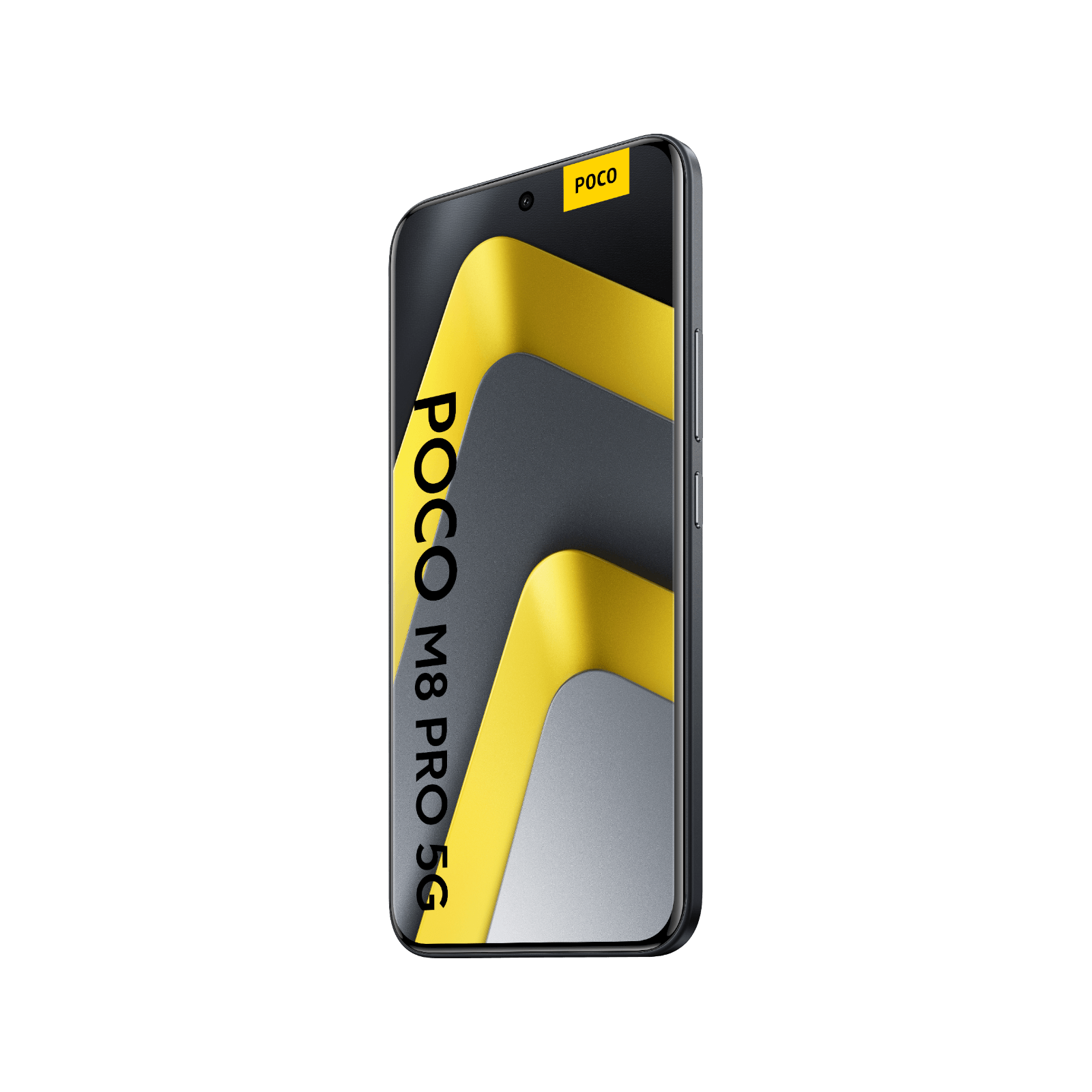 POCO M8 Pro 5G Czarny przód prawy bok
