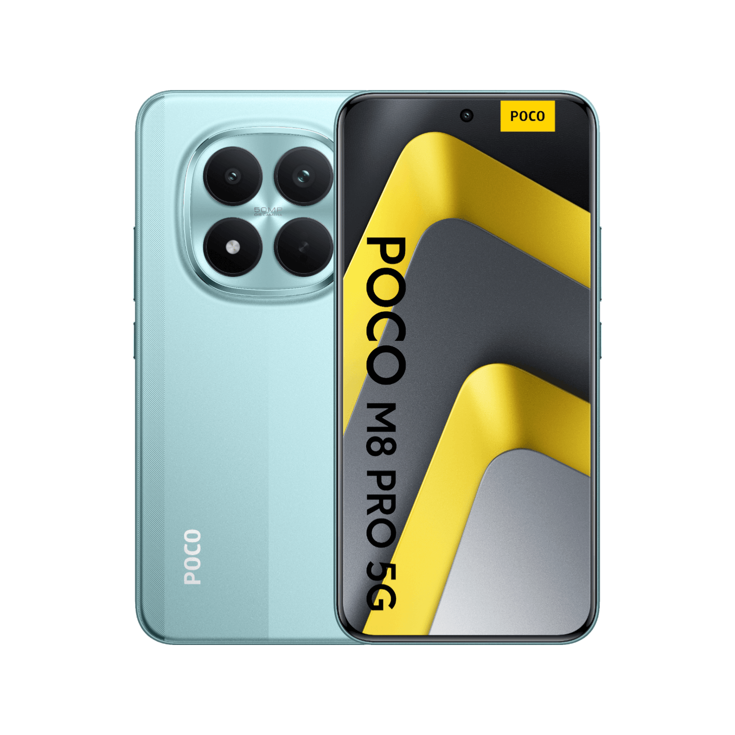 POCO M8 Pro 5G niebieski przód i tył