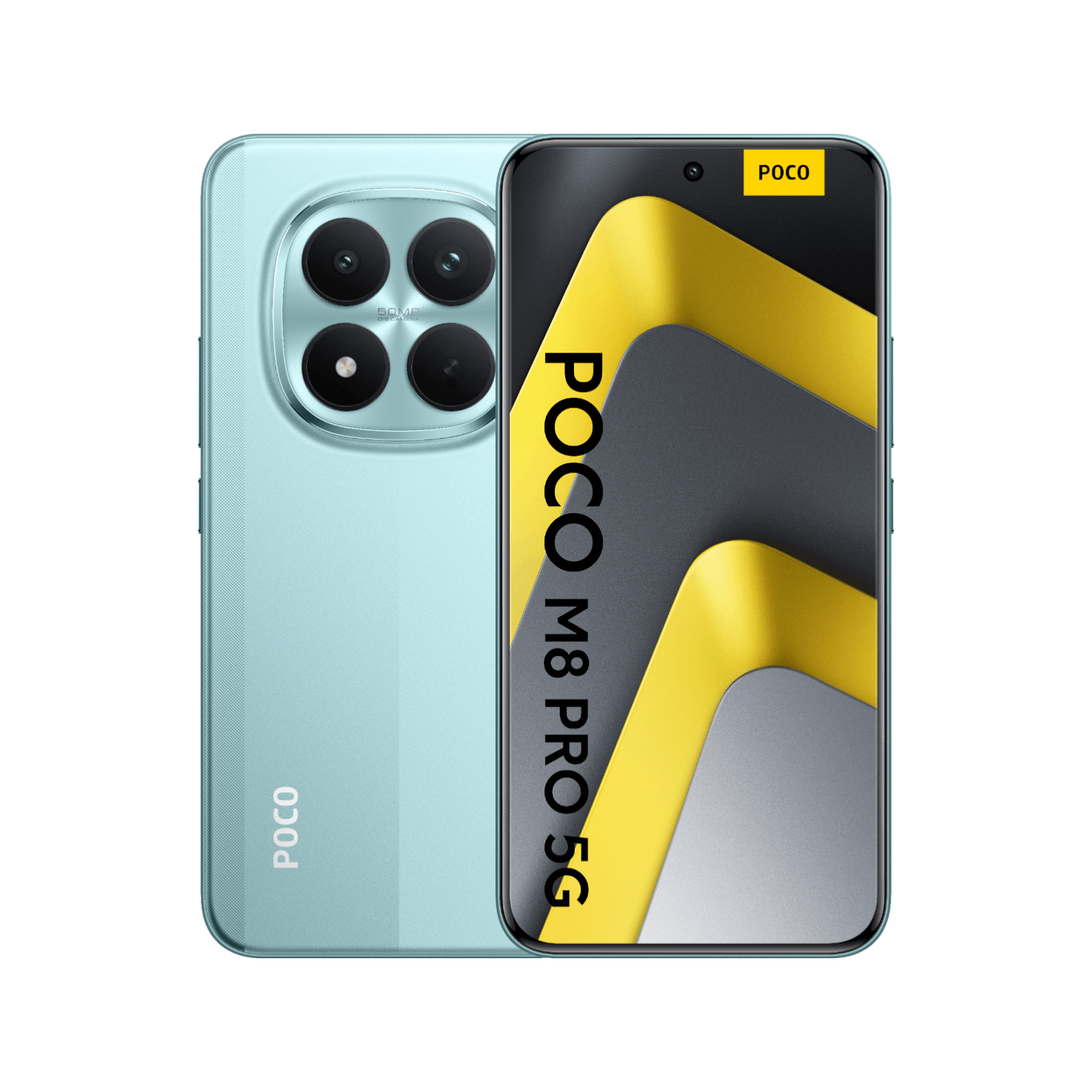 POCO M8 Pro 5G niebieski przód i tył