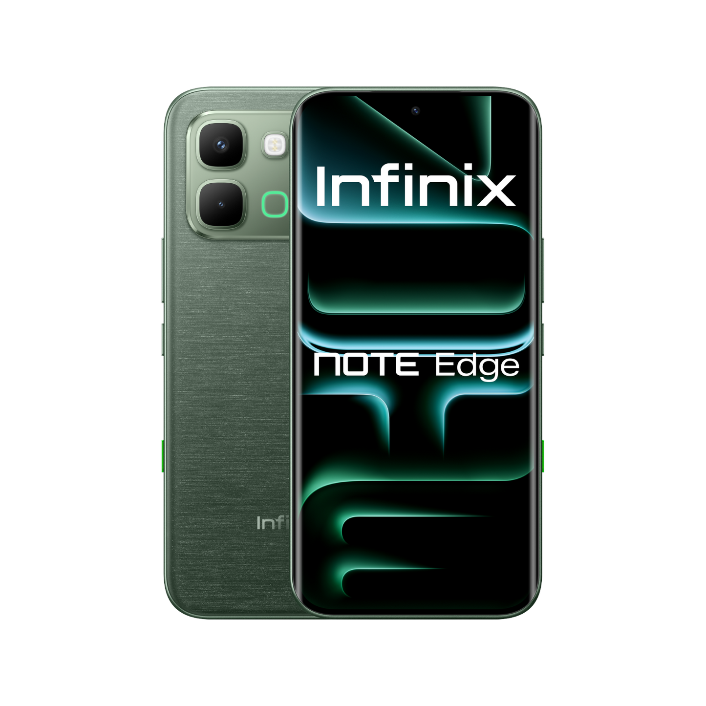 Smartfon Infinix NOTE Edge 5G Zielony Przednia i tylna obudowa