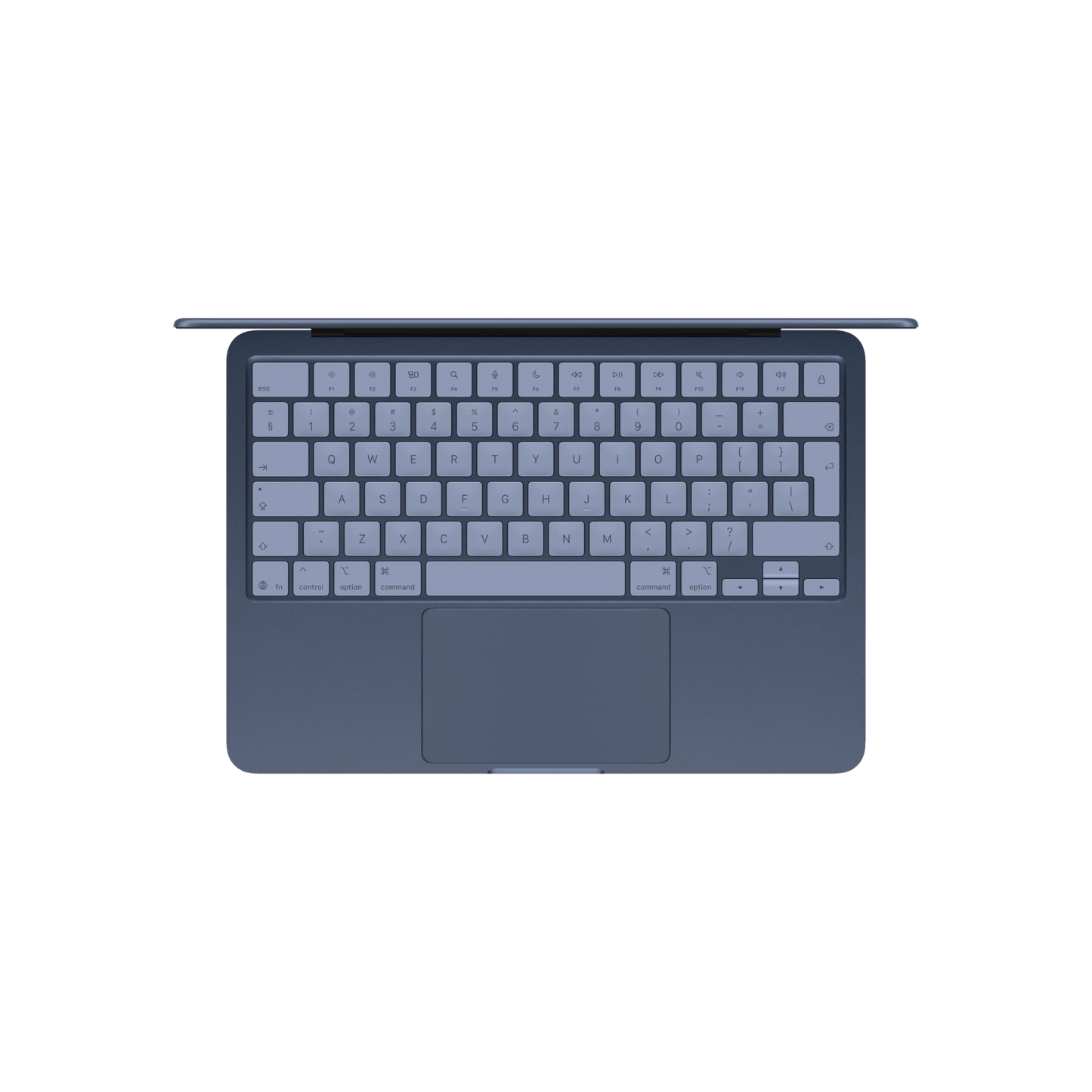 Laptop Apple MacBook Neo Niebieski Klawiatura rzut z góry