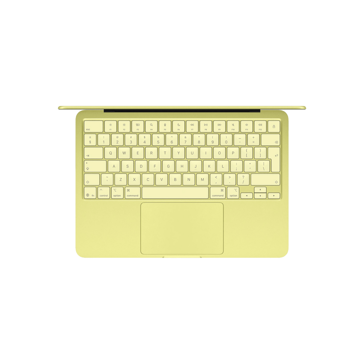 Laptop Apple MacBook Neo Cytrusowy Żółty klawiatura
