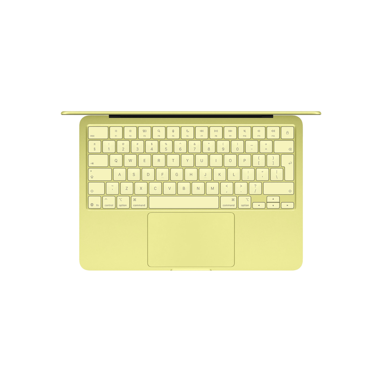 Laptop Apple MacBook Neo Cytrusowy Rzut z góry