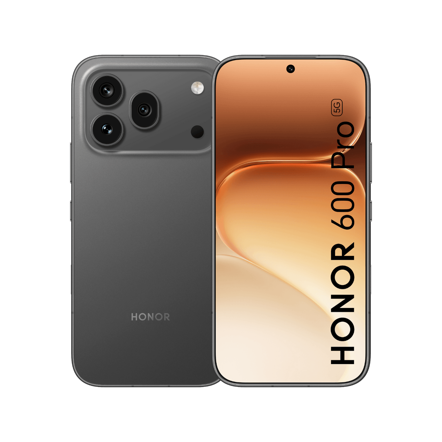 Smartfon HONOR 600 Pro Black Front and Back