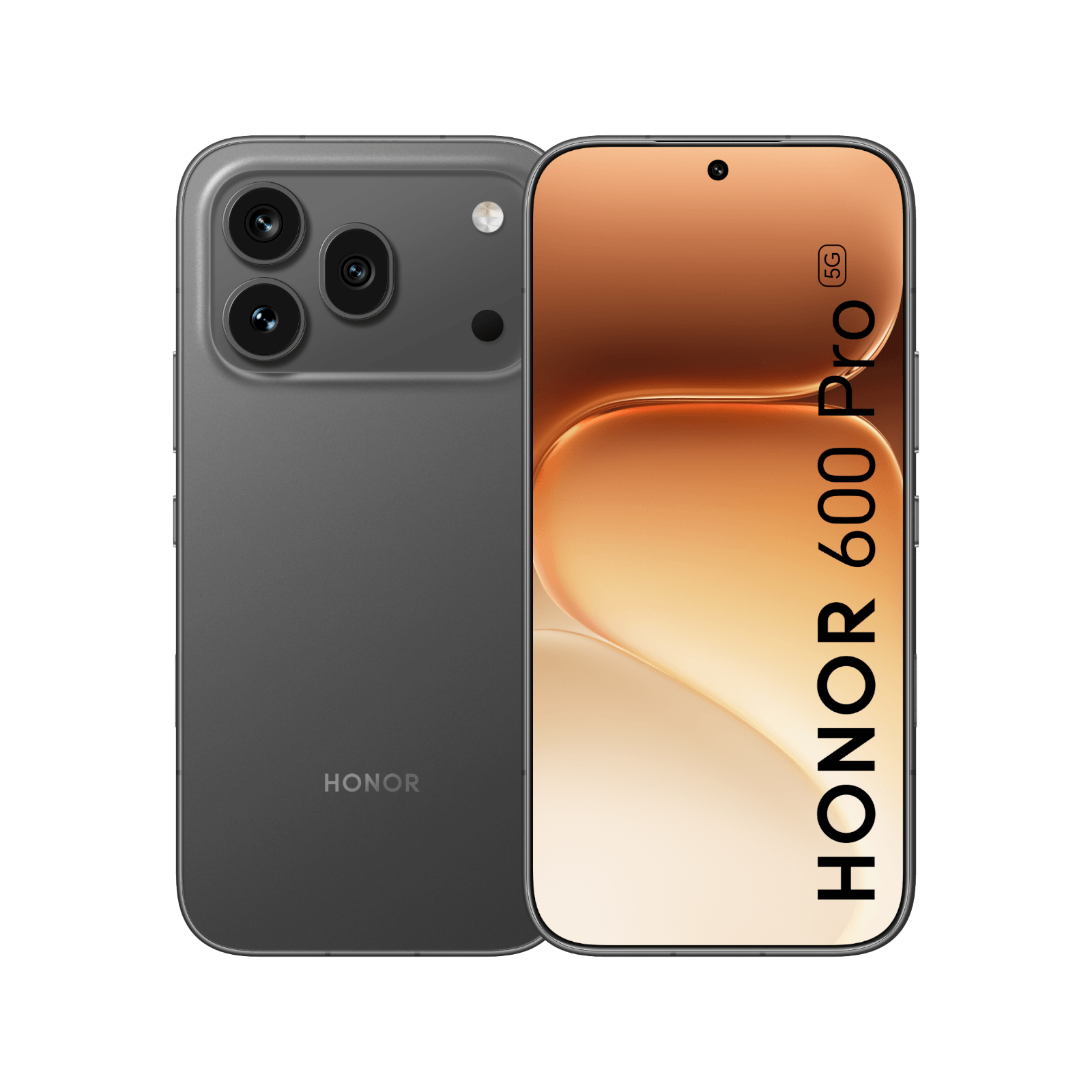 Smartfon HONOR 600 Pro Black Front and Back