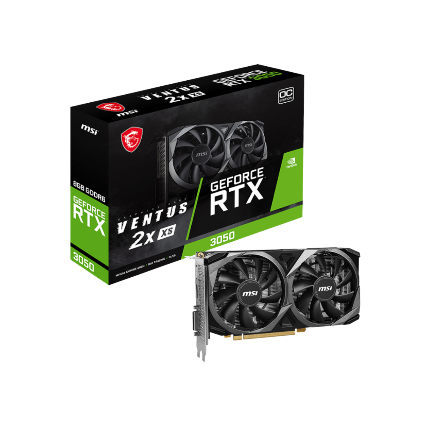 Karta graficzna MSI GeForce RTX 3050 Ventus 2X XS OC 8GB GDDR6