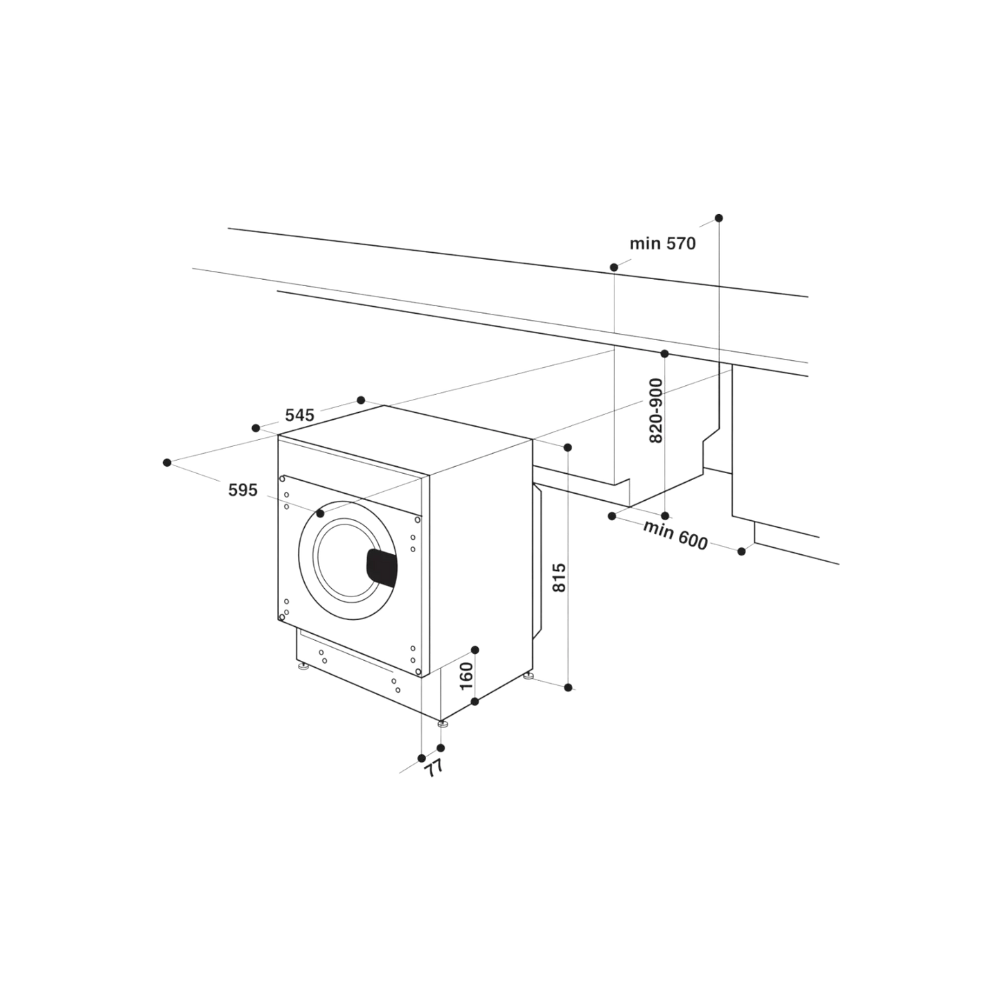 Pralka do zabudowy BIWMWG81485PL od Whirlpool w SimplyBuy.pl