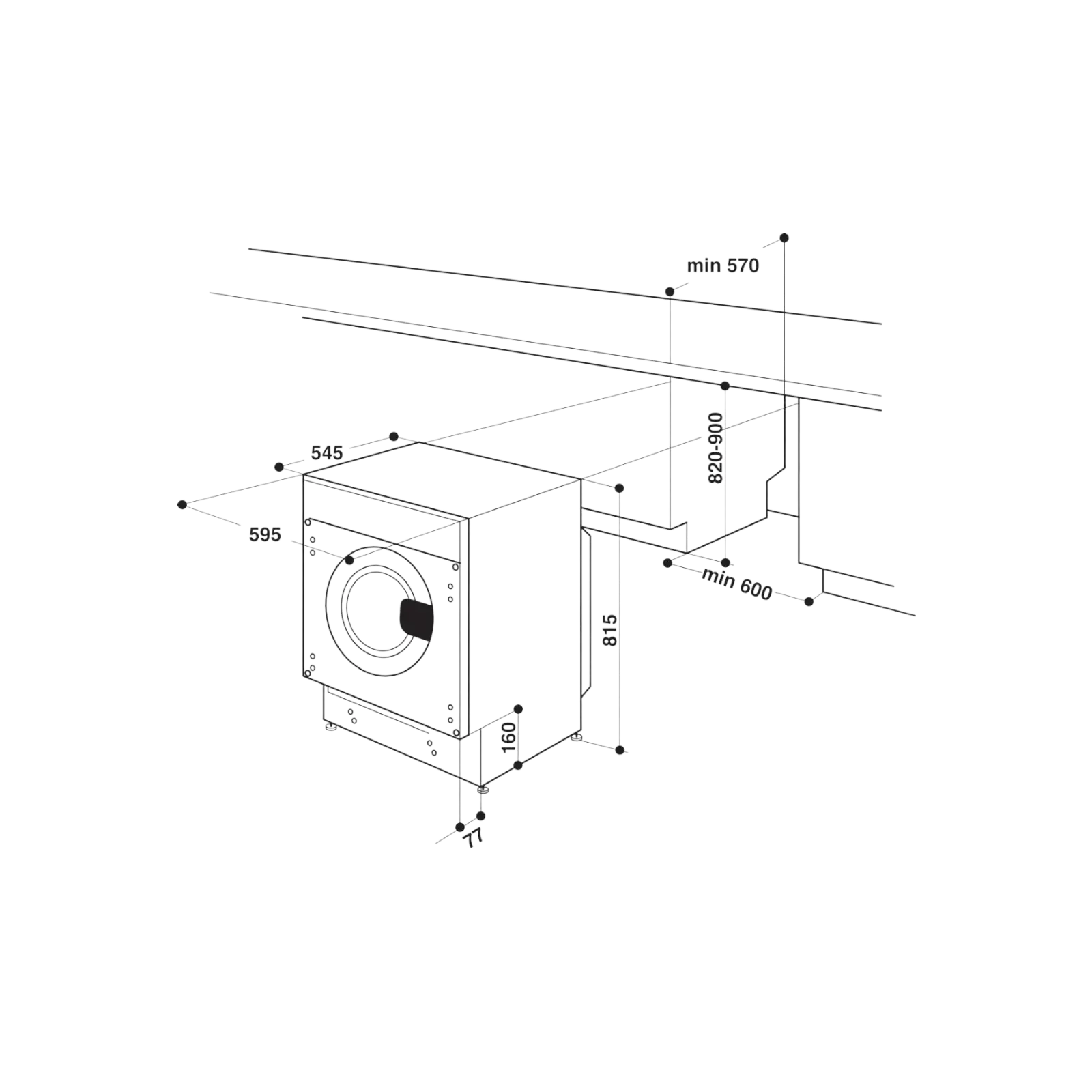 Pralka do zabudowy BIWMWG81485PL od Whirlpool w SimplyBuy.pl