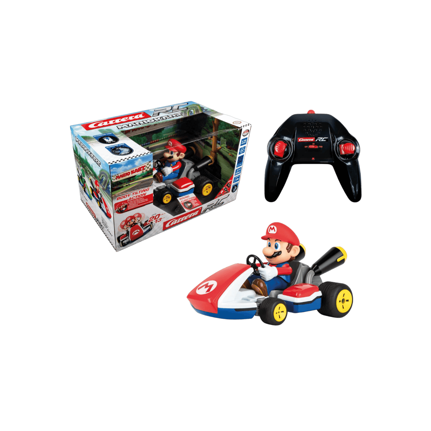 Zdalnie sterowany pojazd Carrera RC Mario Race Kart z dźwiękiem Licencja Nintendo