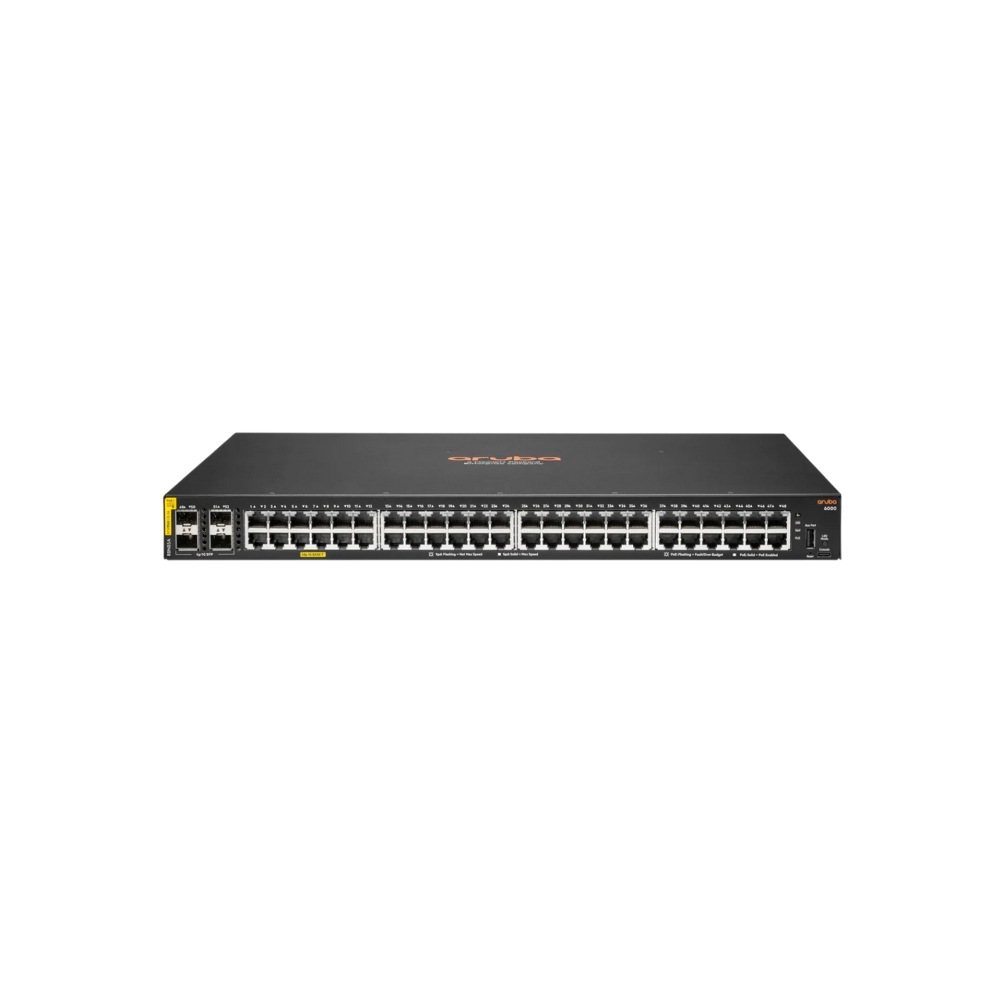 Switch zarządzalny Hewlett Packard Enterprise Aruba Networking 6000 R8N85A 48xGbE PoE 4xSFP 370W