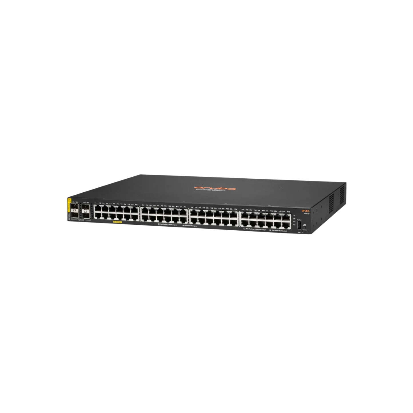 Switch zarządzalny Hewlett Packard Enterprise Aruba Networking 6000 R8N85A 48xGbE PoE 4xSFP 370W