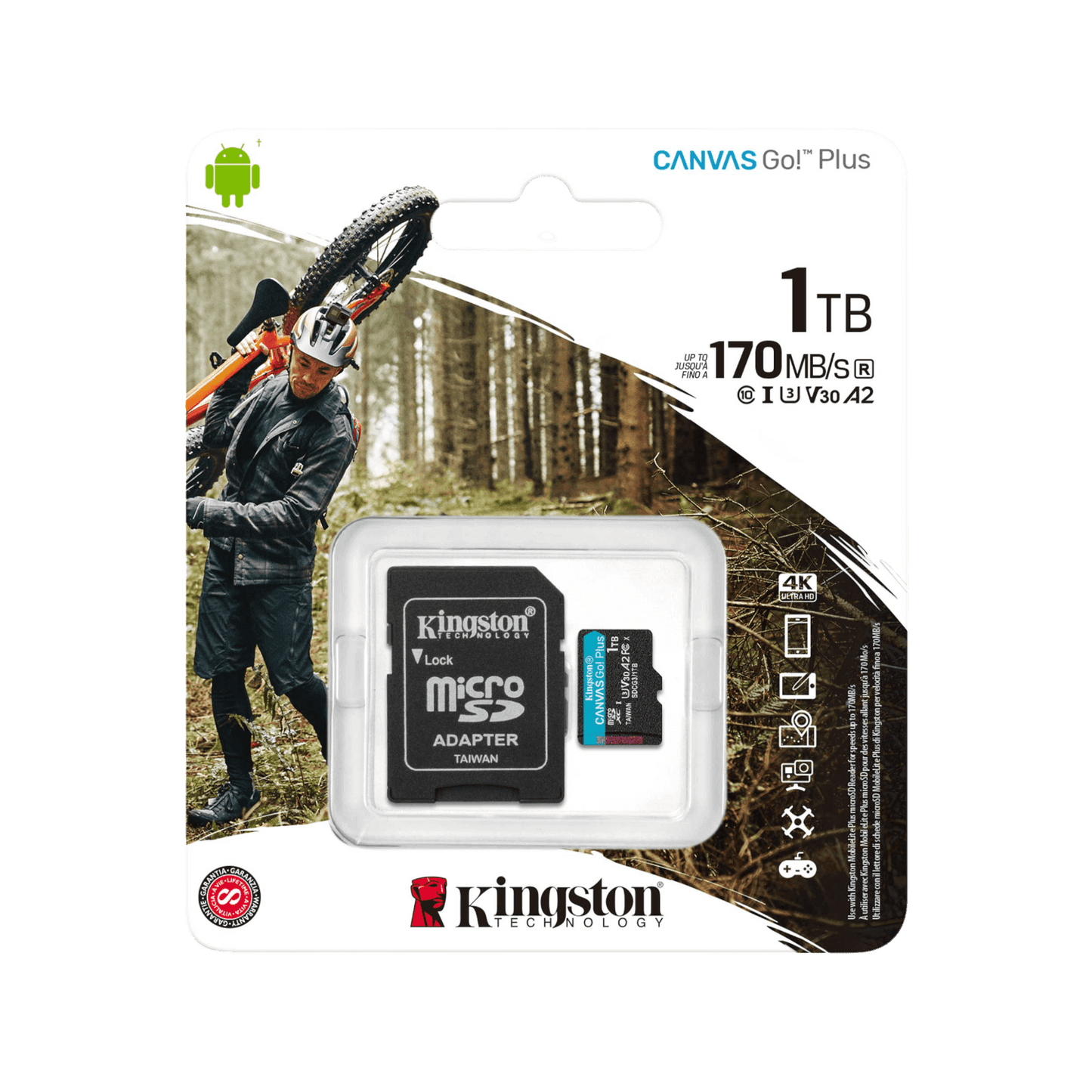 Karta pamięci microSD Kingston Canvas Go! Plus 1 TB z adapterem