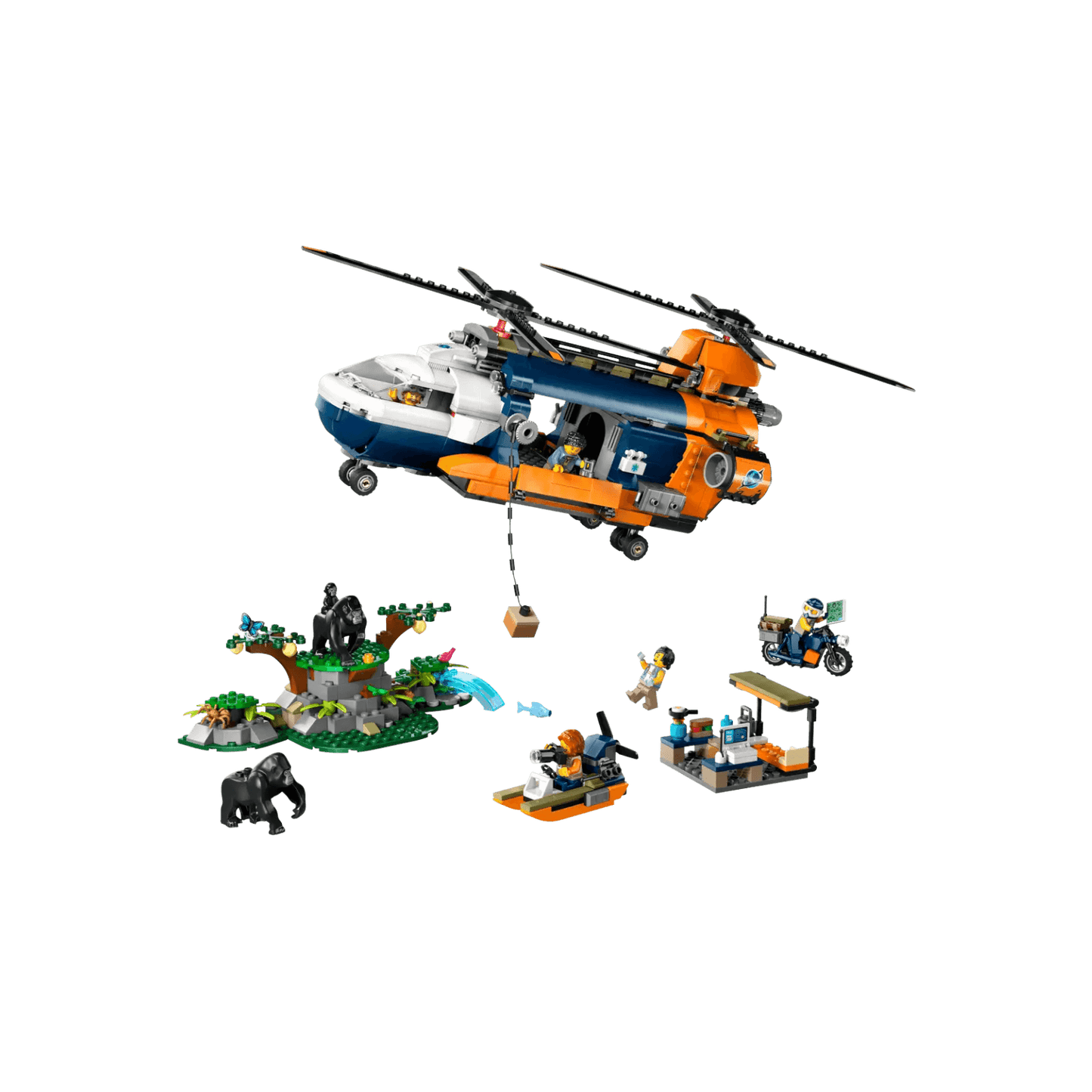 LEGO City Zestaw Helikopter badaczy dżungli w bazie 60437