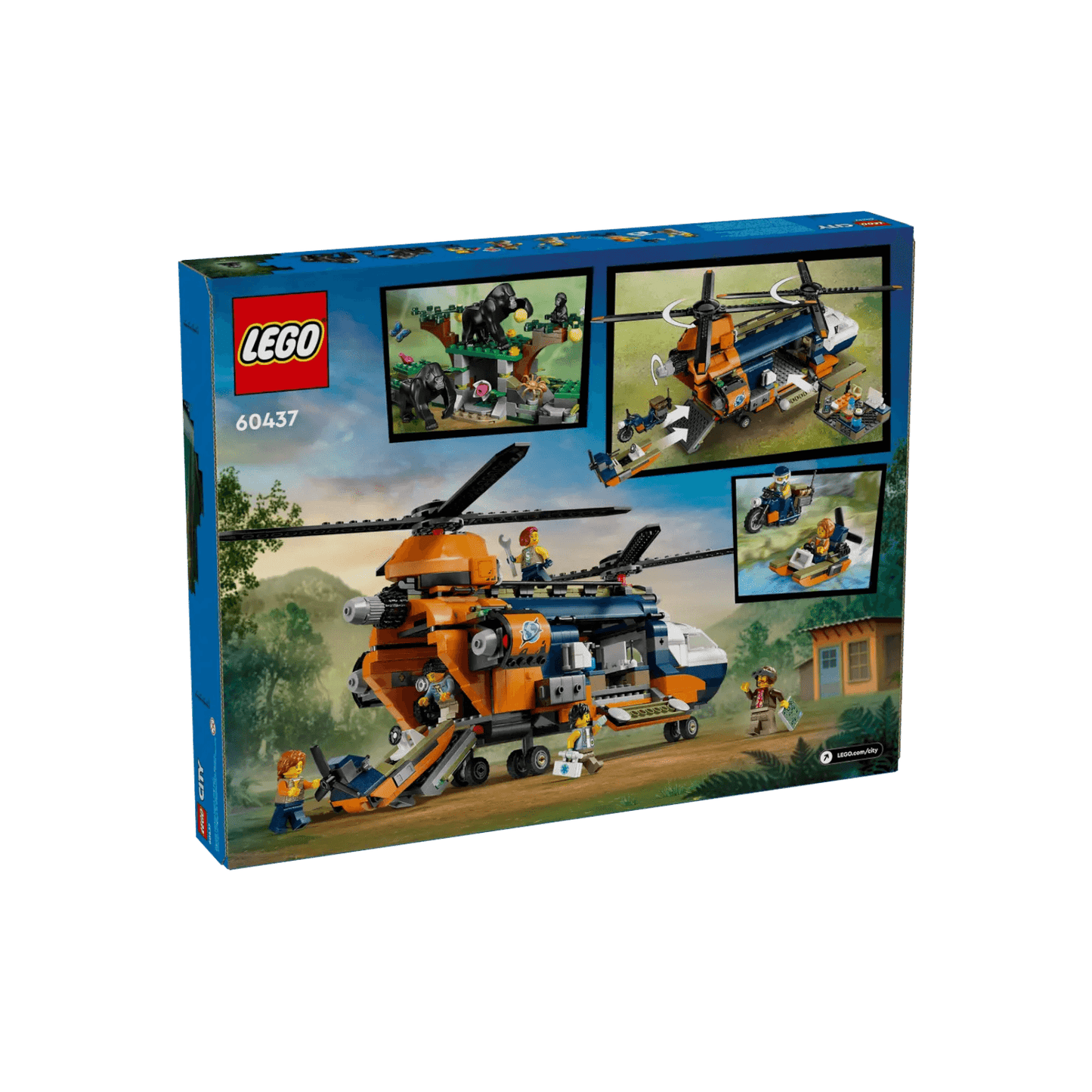 LEGO City Zestaw Helikopter badaczy dżungli w bazie 60437