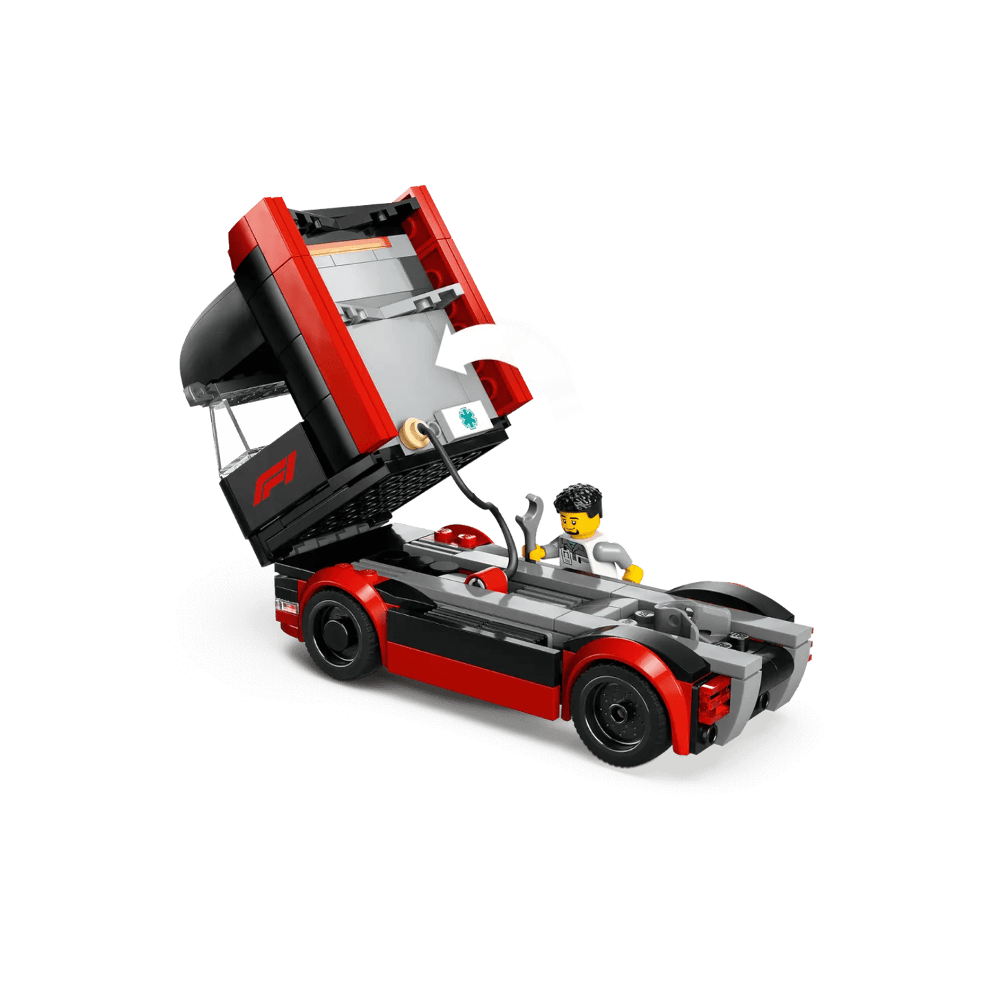 LEGO City Zestaw F1 Ciężarówka z bolidami RB20 i AMR24 F1 60445