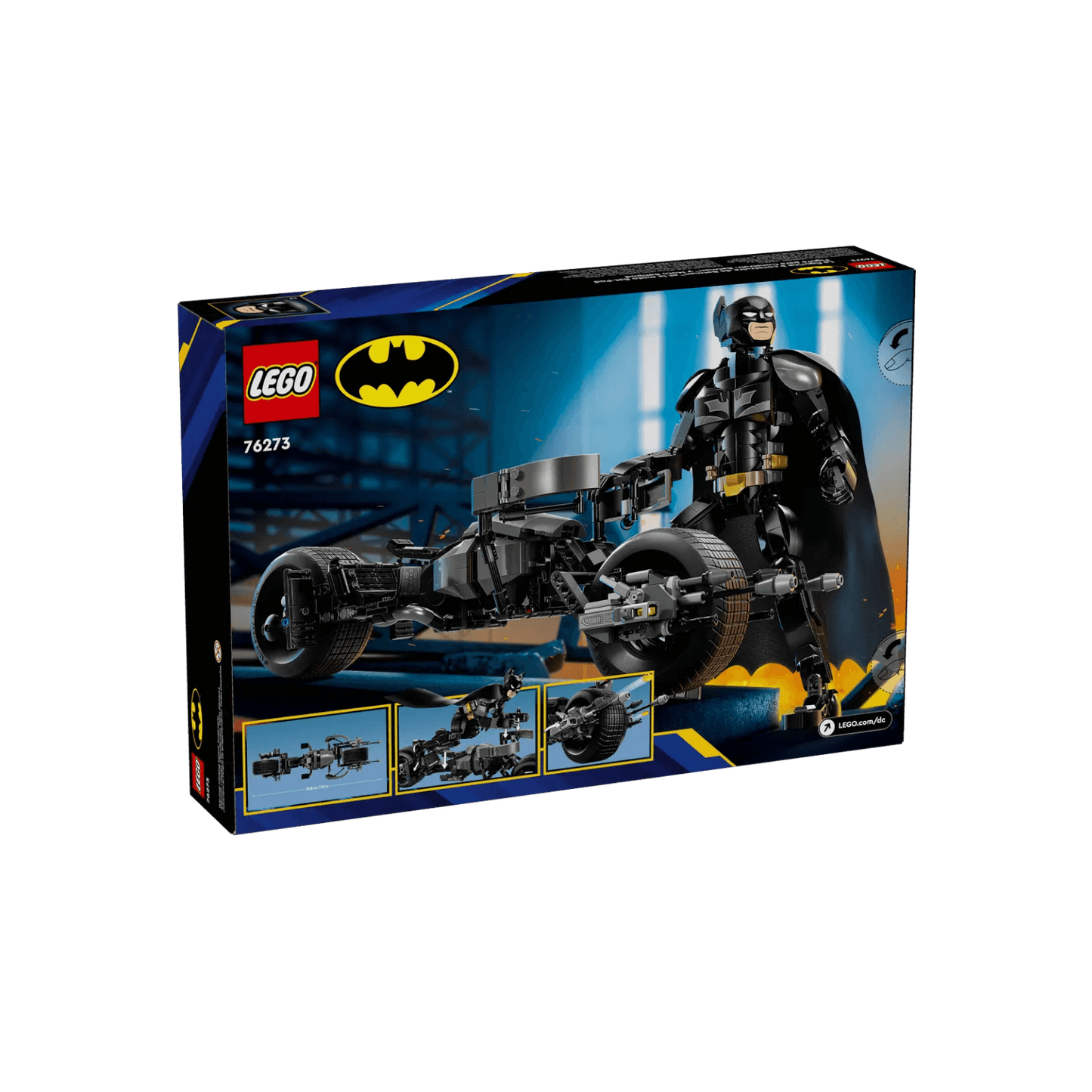 LEGO DC Batman Super Heroes Figurka Batmana do zbudowania i batcykl 76273