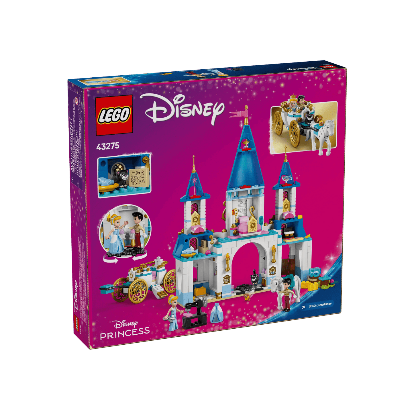 LEGO Disney Zestaw Zamek Kopciuszka i kareta 43275