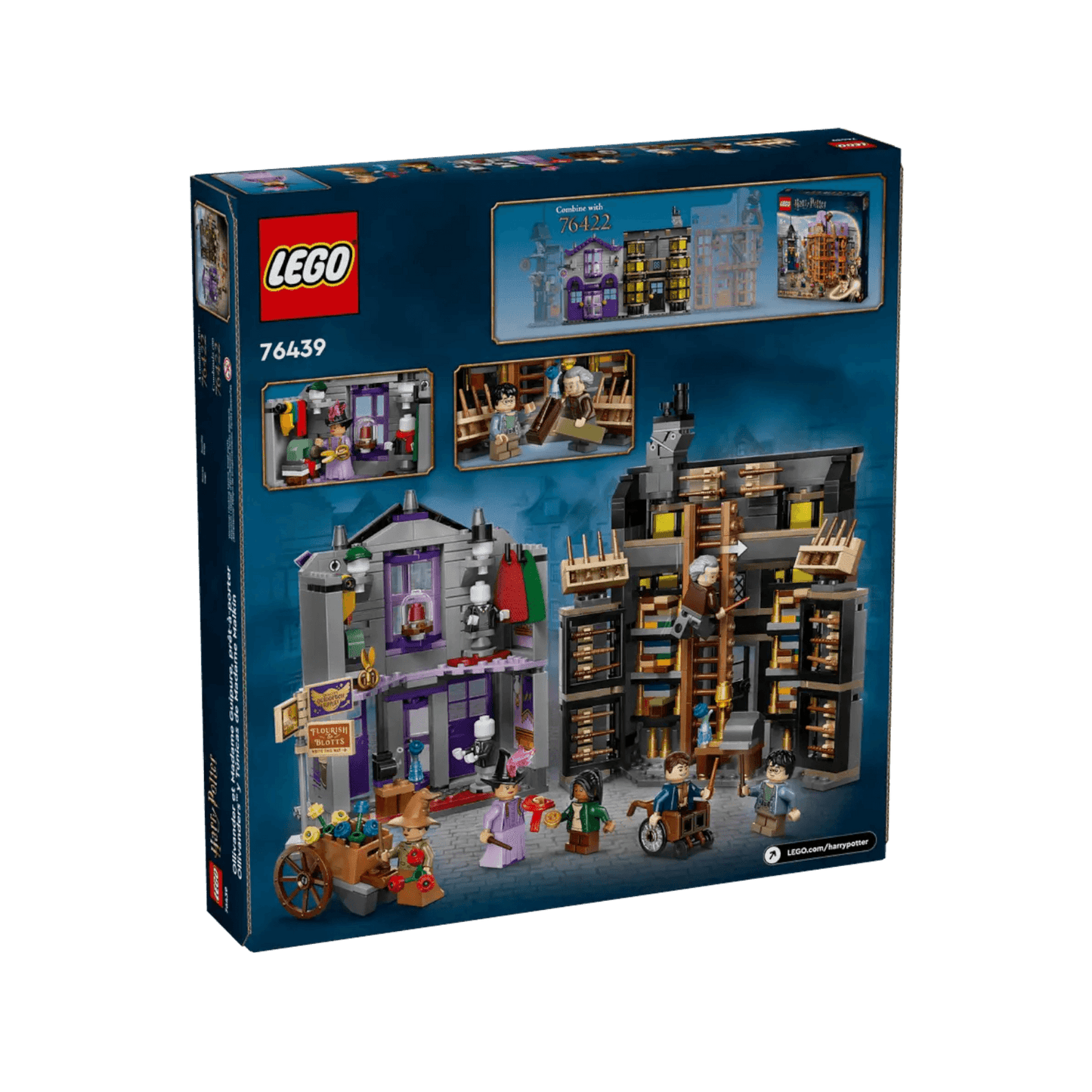 LEGO Harry Potter Magiczny zestaw Sklepy Ollivandera i Madame Malkin 76439