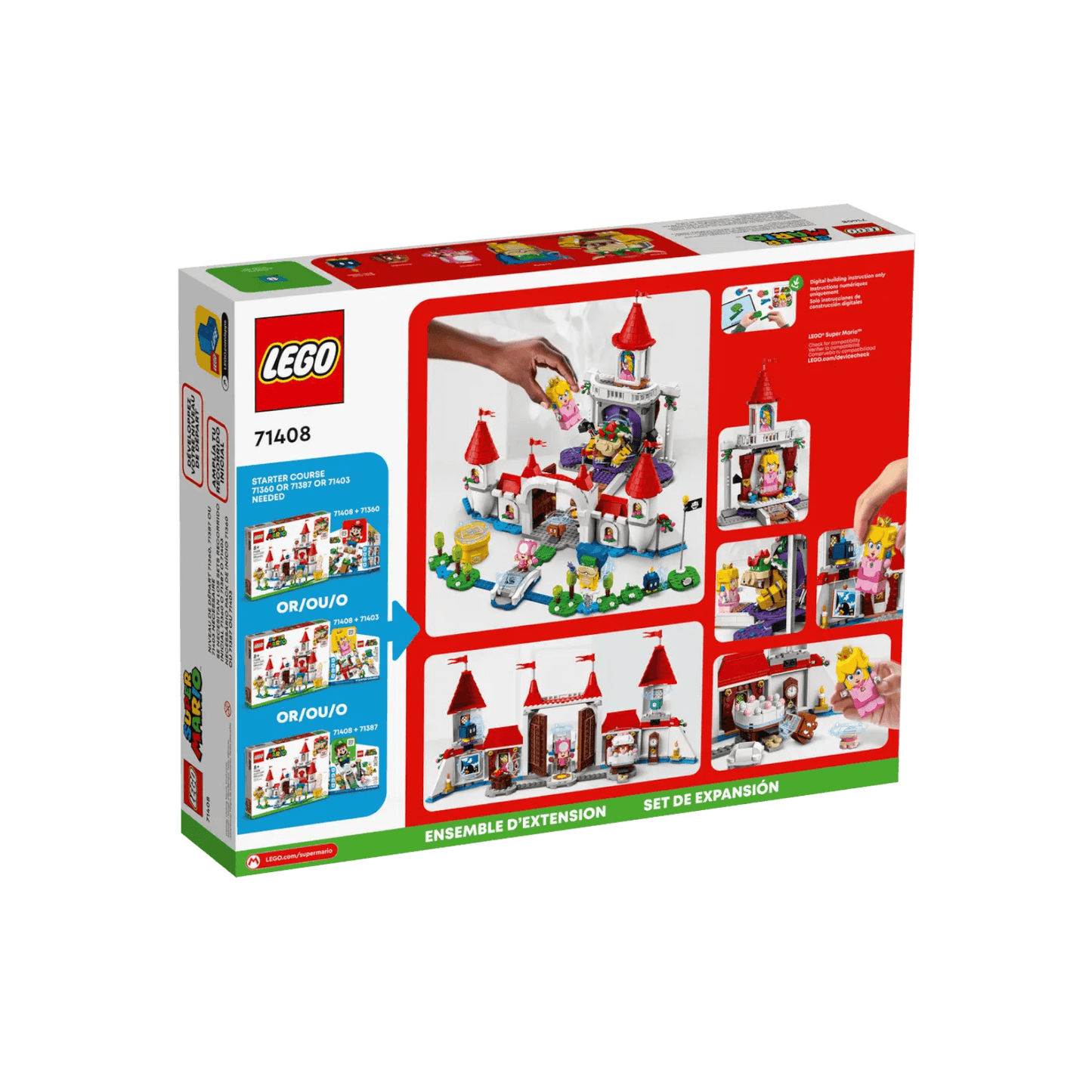 LEGO Super Mario Duży Zamek Peach Zestaw rozszerzający 71408