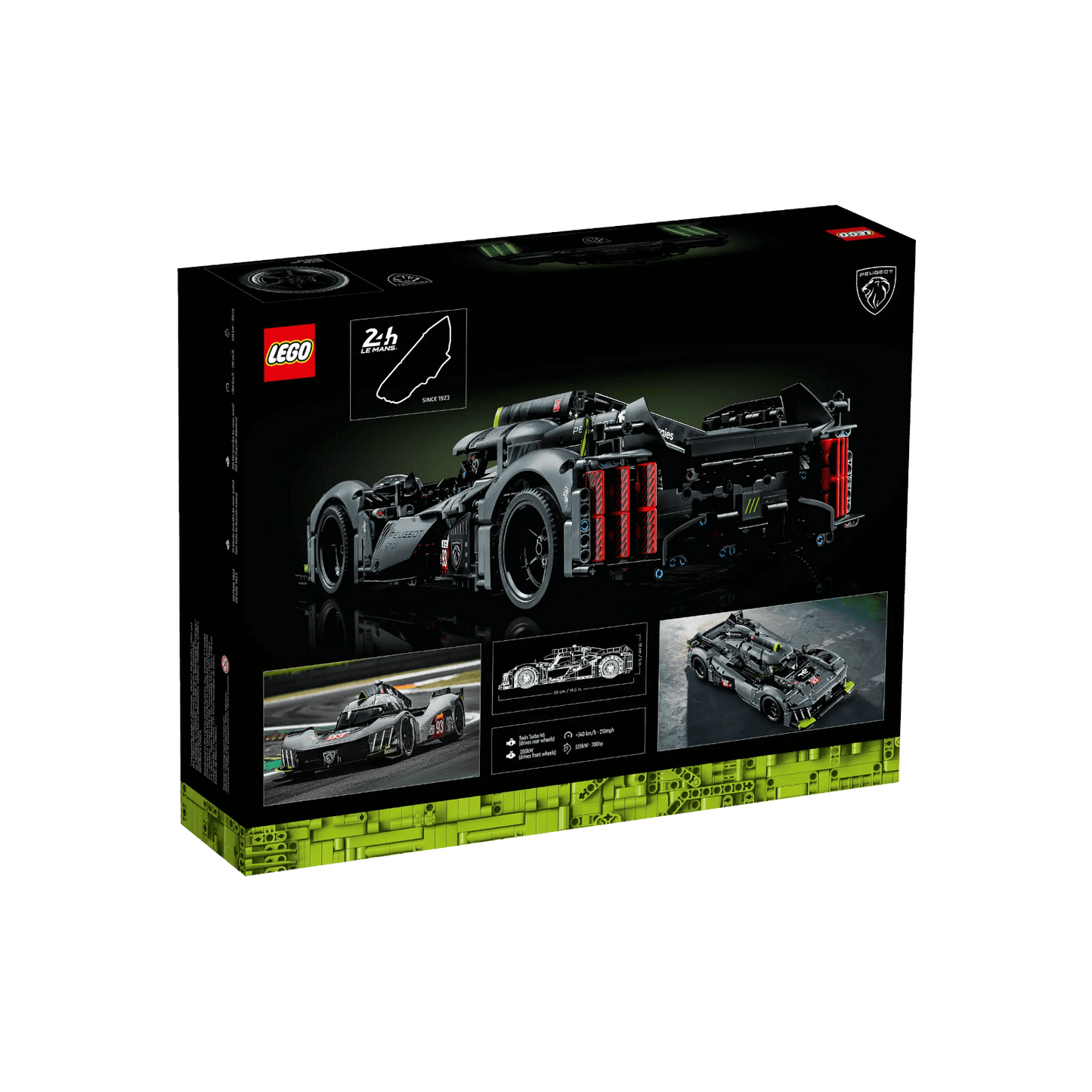 LEGO Technic PEUGEOT 9X8 24H Le Mans Hybrid Hypercar V6 42156