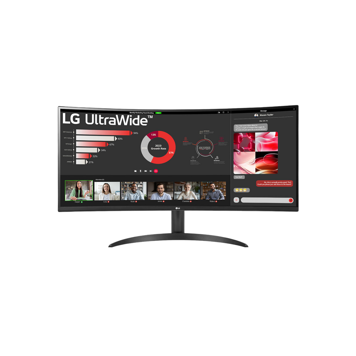 Monitor LG 34WR50QC-B 34" VA WQHD