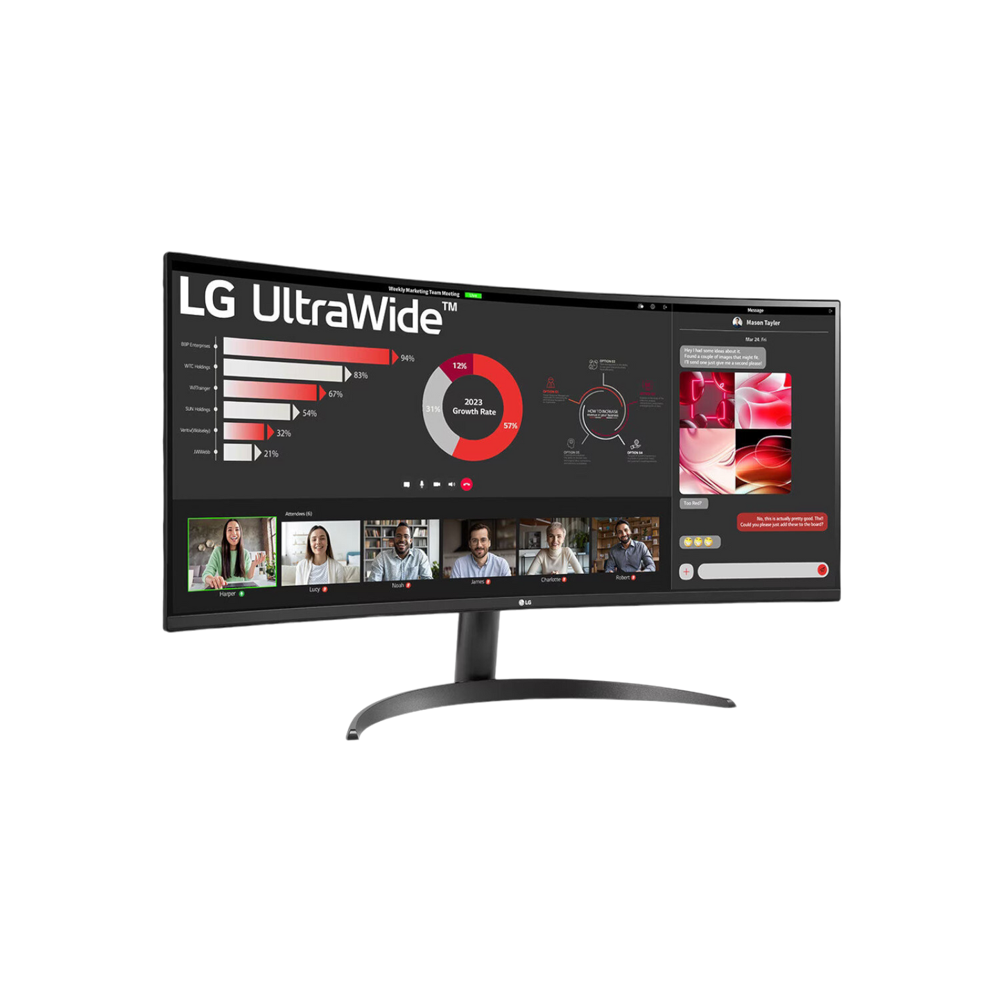 Monitor LG 34WR50QC-B 34" VA WQHD