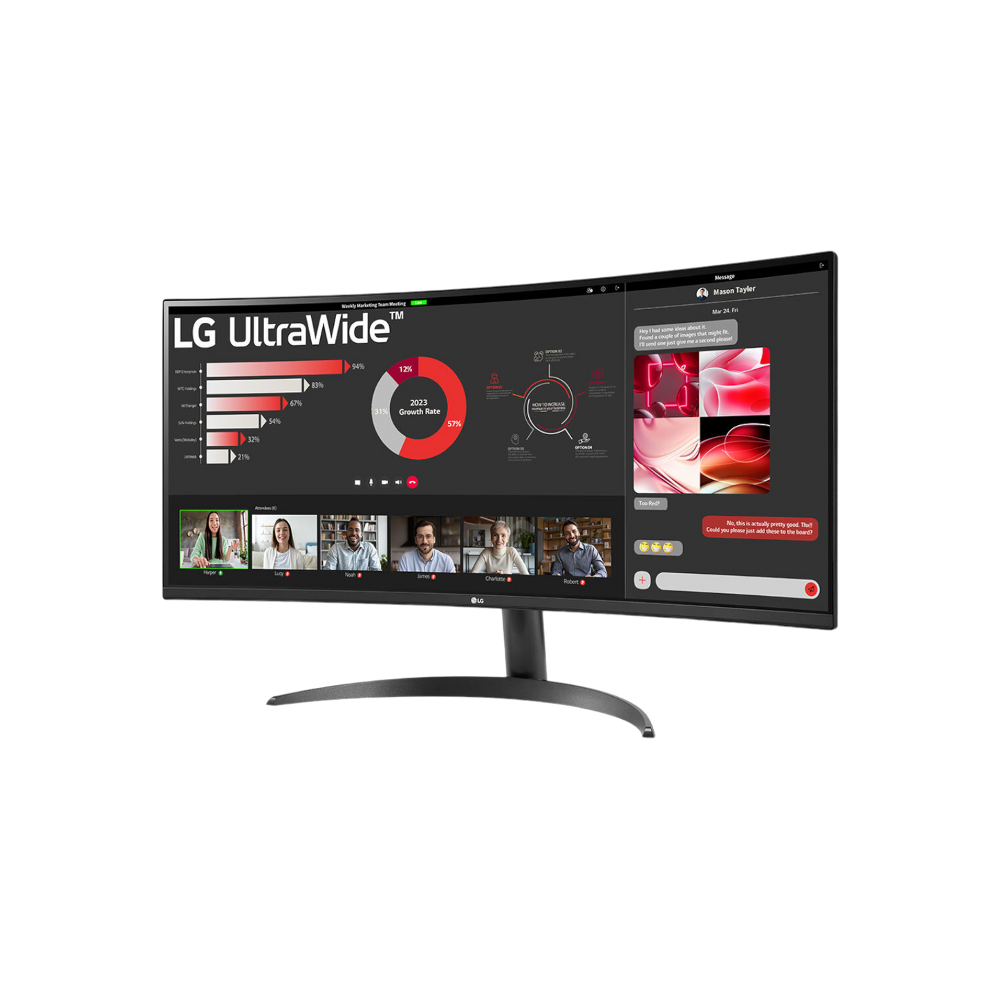 Monitor LG 34WR50QC-B 34" VA WQHD