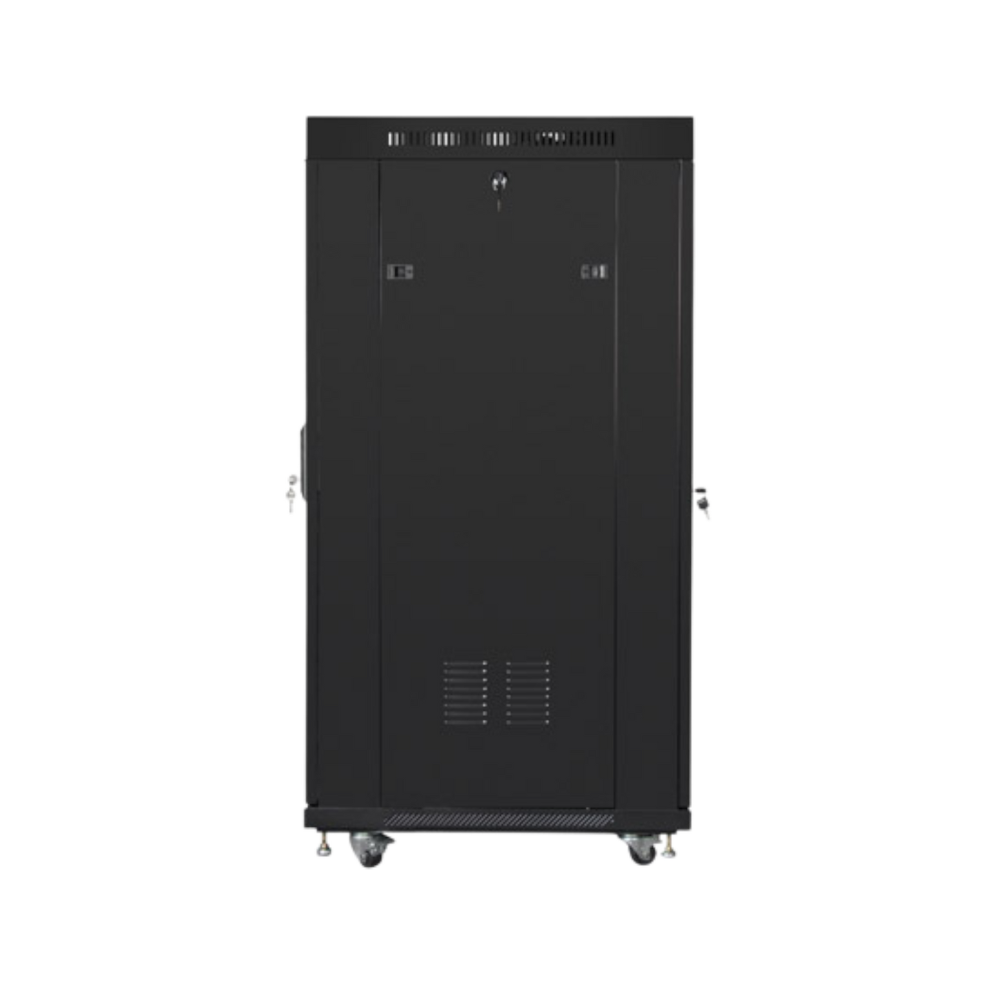 Szafa rack Lanberg 19" 27U 800x1000mm stojąca LCD V2 Drzwi szklane Czarny