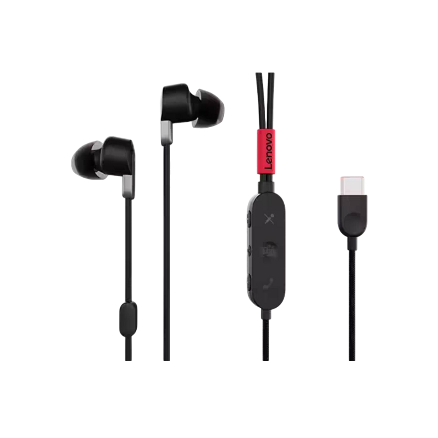 Słuchawki przewodowe douszne Lenovo Go USB-C ANC (MS Teams)