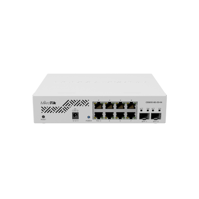 Switch zarządzalny Mikrotik CSS610-8G-2S+IN 8xGbE 2xSFP+ PoE