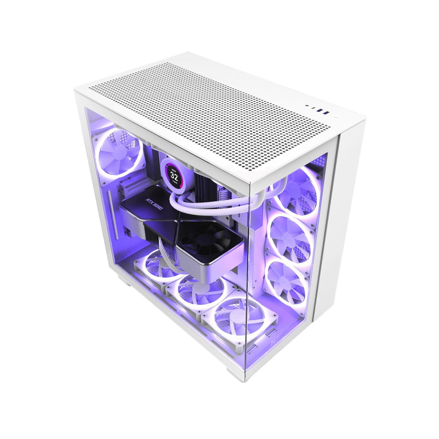 Obudowa NZXT H9 Flow Matte White