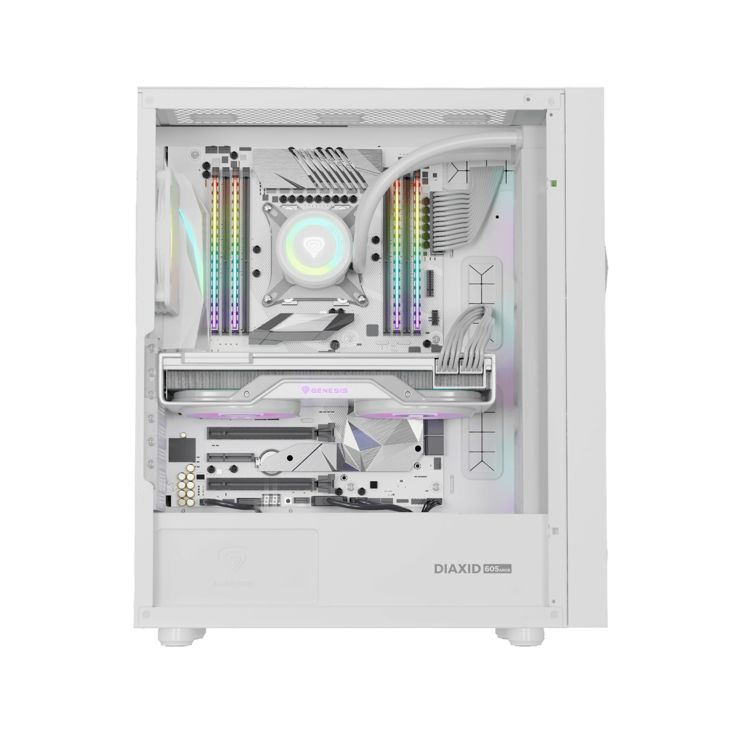 Obudowa Natec Genesis Diaxid 605 ARGB White