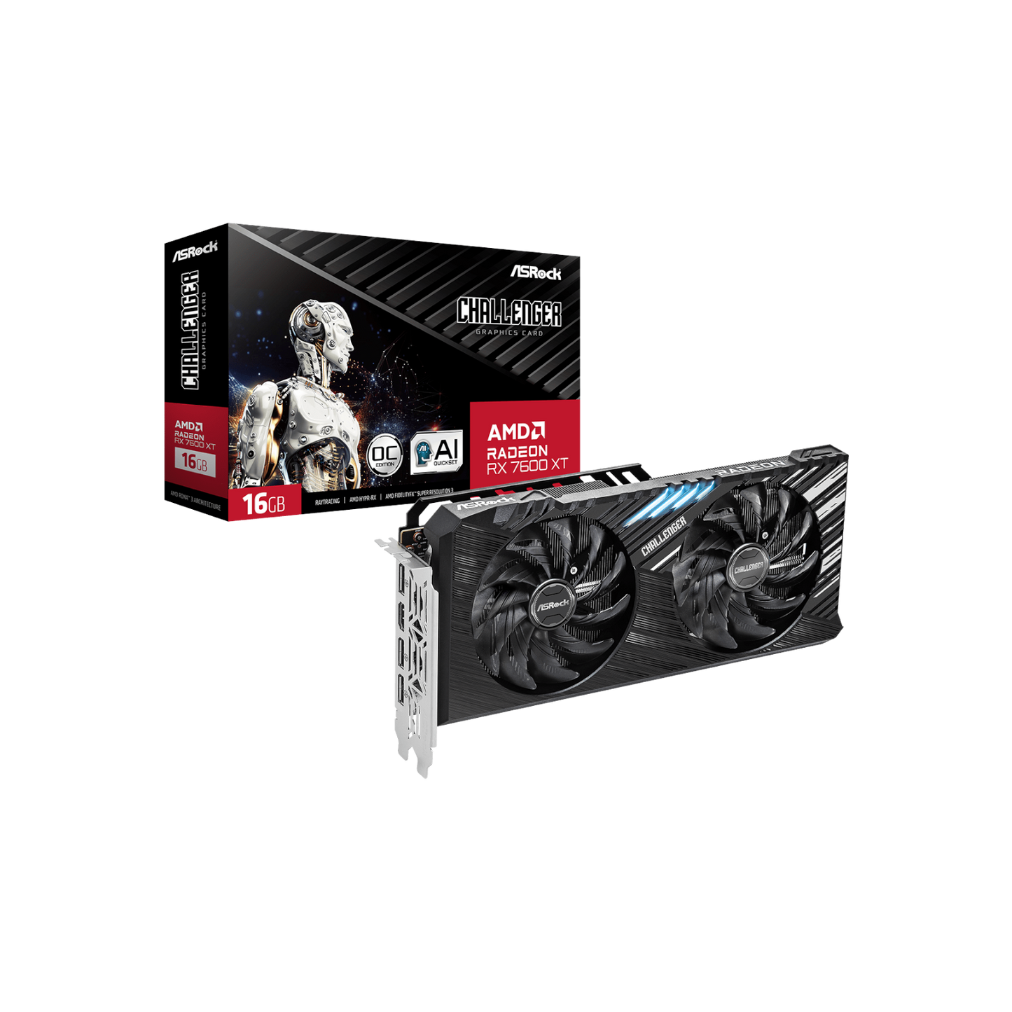 Karta graficzna Asrock Radeon RX 7600 XT Challenger OC 16GB GDDR6