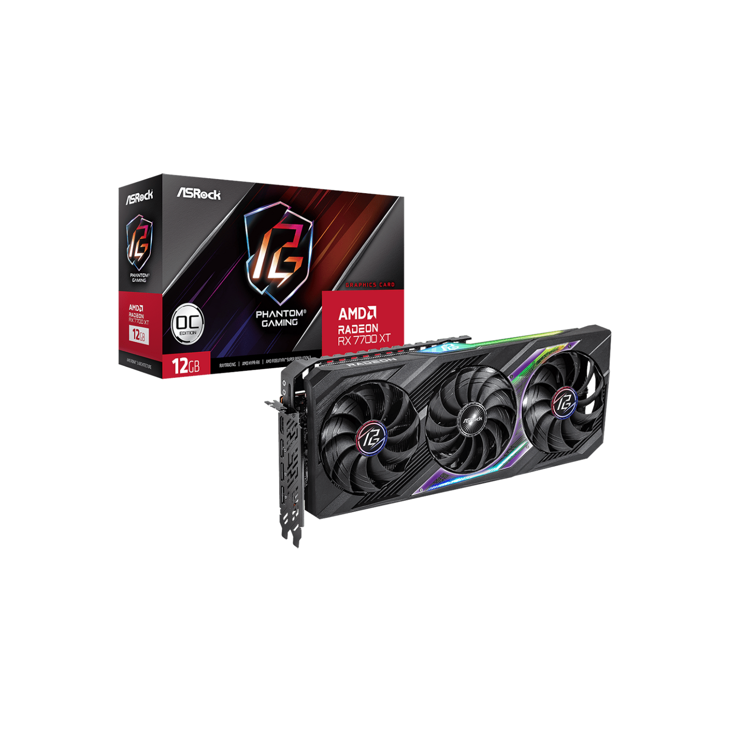 Karta graficzna Asrock Radeon RX 7700 XT Phantom Gaming OC 12GB GDDR6