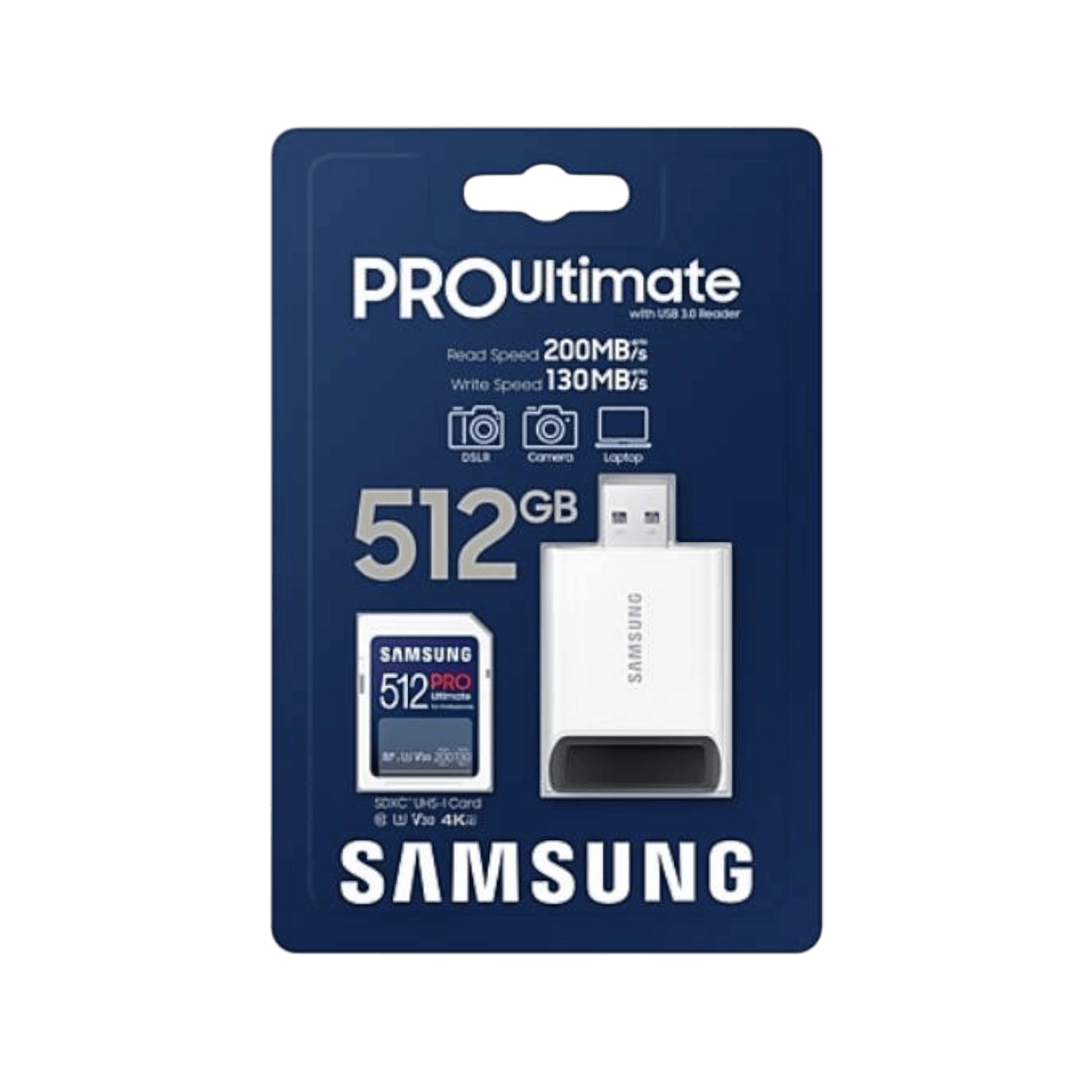 Karta pamięci SD Samsung PRO Ultimate 2023 SDXC UHS-I 512GB z czytnikiem