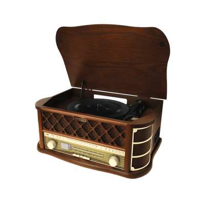 Gramofon retro Sencor STT 016 z odtwarzaczem CD i USB.