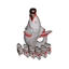 Szklana rybka z porcelany