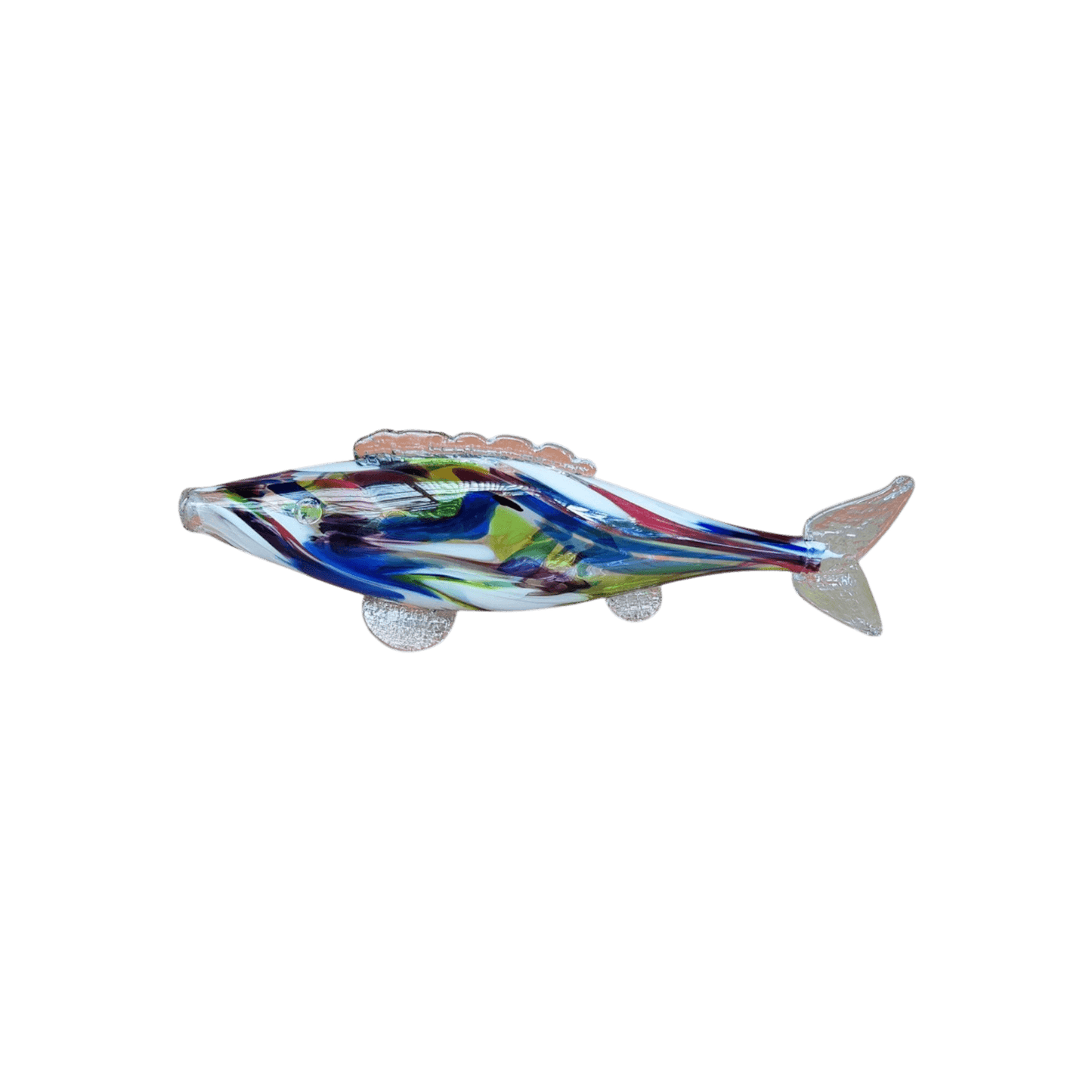 Szklana rybka z porcelany