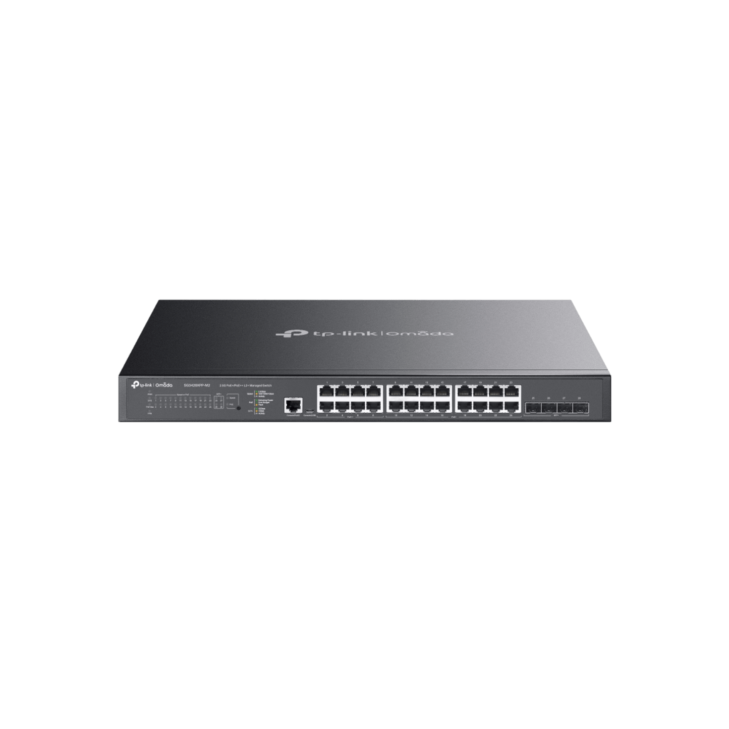 Switch zarządzalny TP-LINK Omada SG3428XPP-M2 L2+ 16x2.5GE PoE+ 8x2.5GE PoE++ 4xSFP+ 10GE