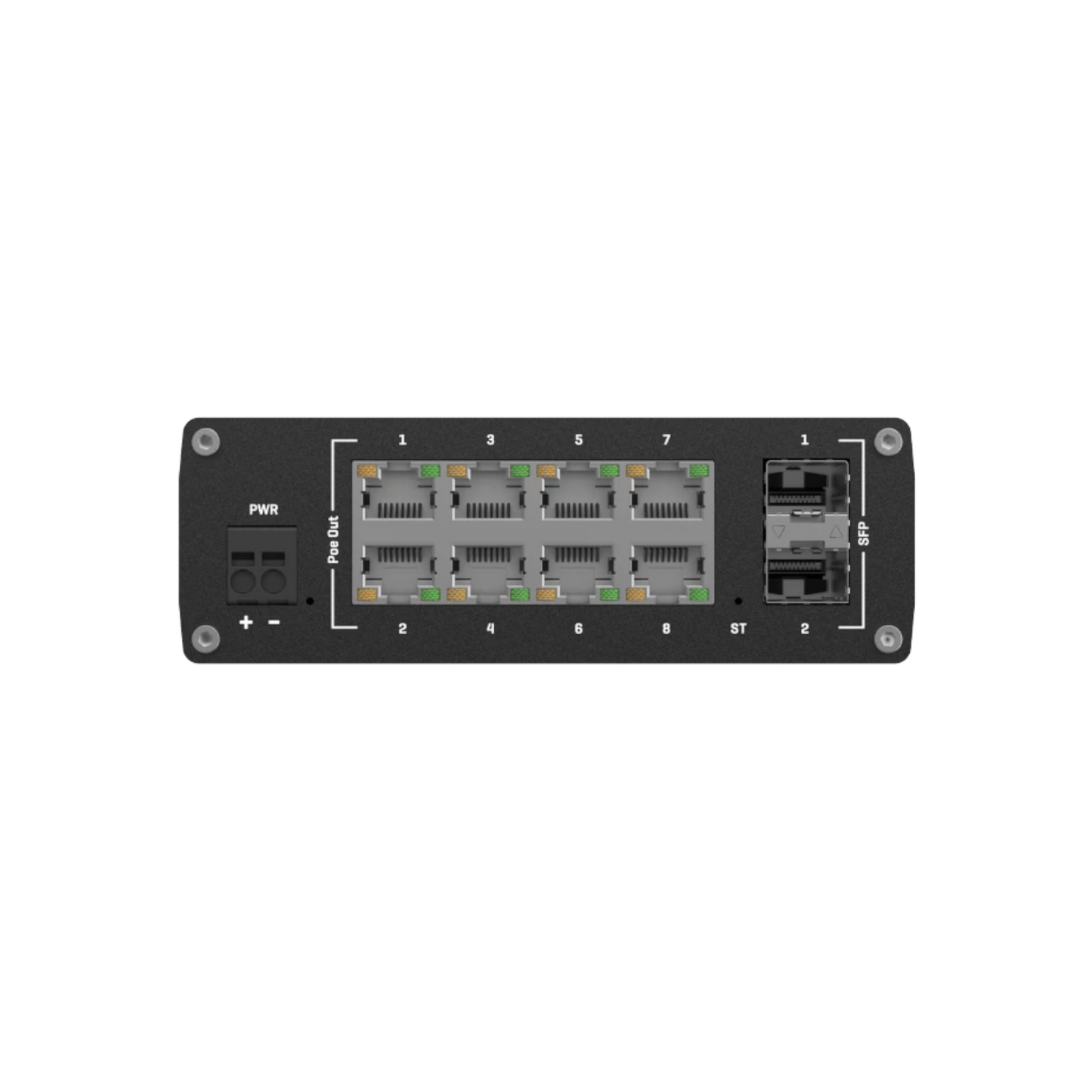 Switch zarządzalny Teltonika TSW202 8xGbE 2xSFP PoE+