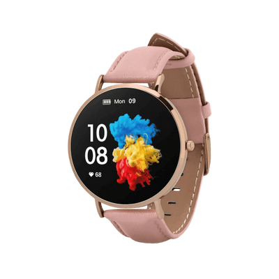 Smartwatch Garett Verona Złoto-różowy skórzany