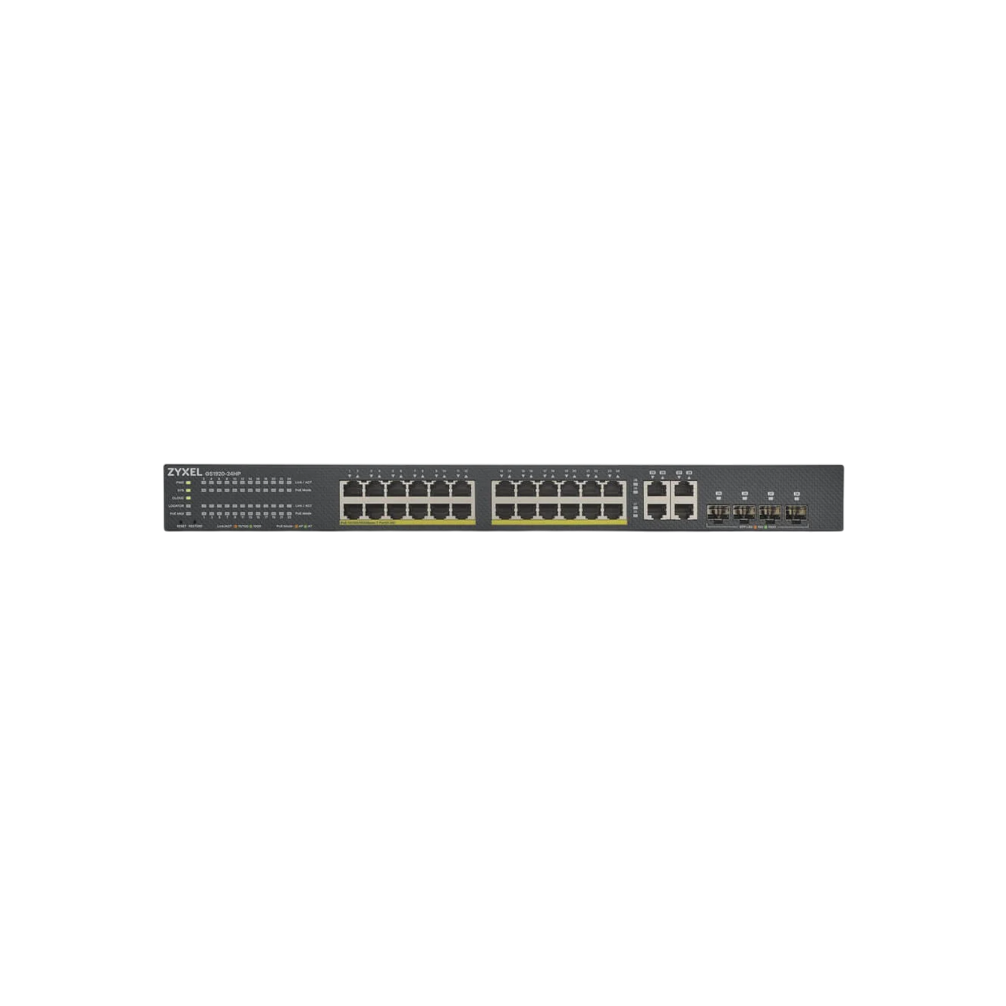 Switch zarządzalny Zyxel GS1920-24HPv2 24xGbE PoE+ 4xSFP 375W