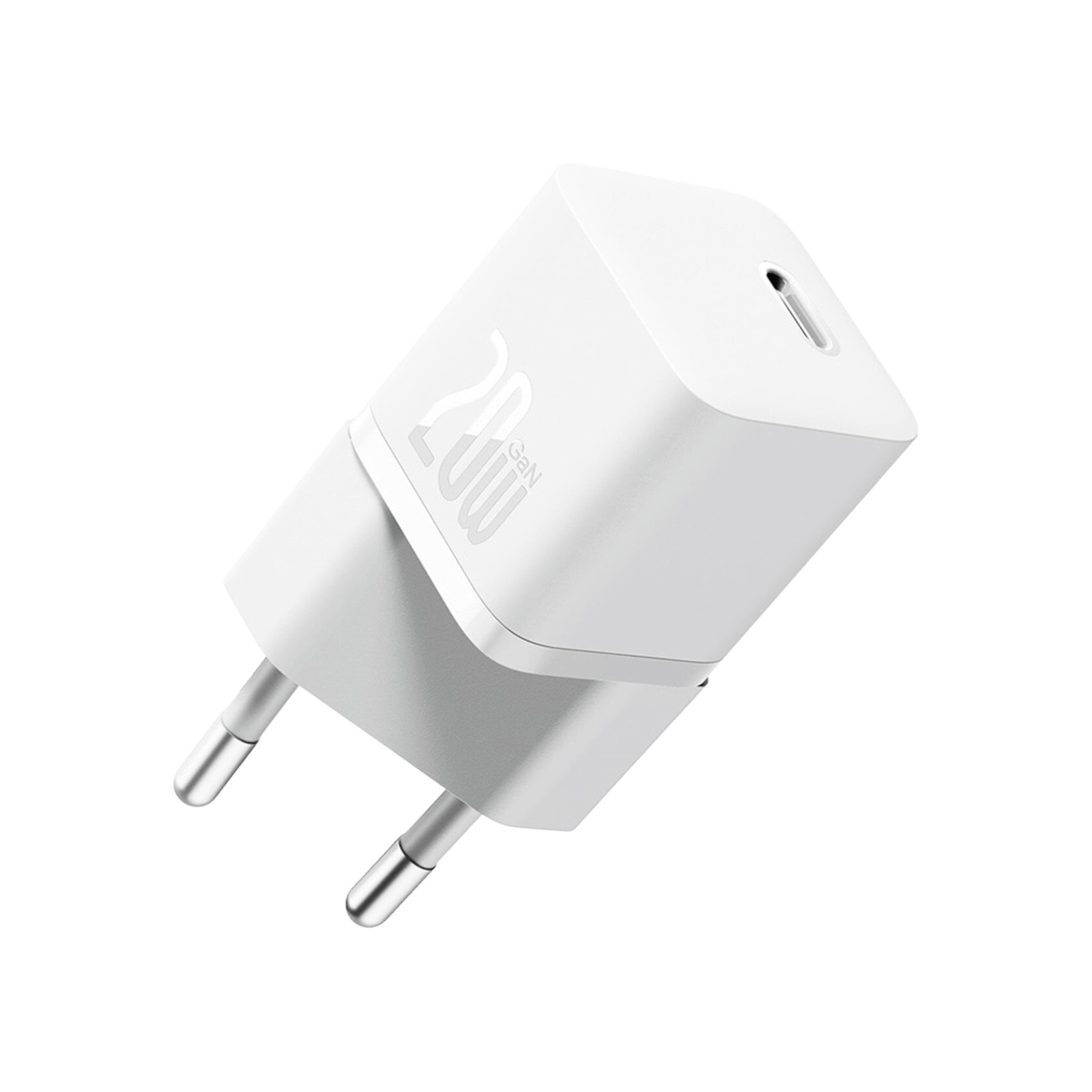 Ładowarka Baseus GaN5 Fast Charger mini 1C 20W Biały Bok