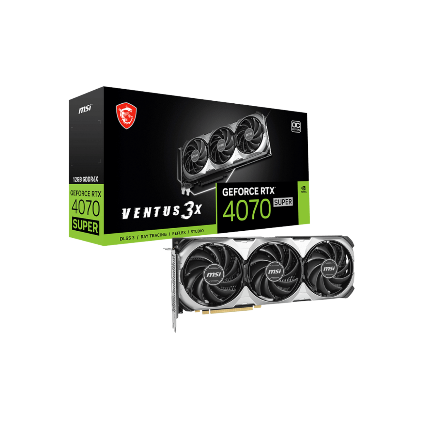 Karta graficzna MSI GeForce RTX 4070 SUPER VENTUS 3X OC 12GB GDDR6X