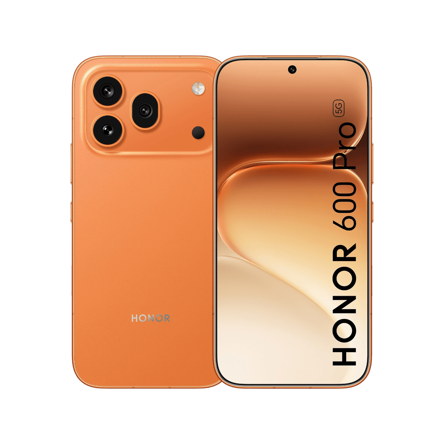 Smartfon HONOR 600 Pro 5G Pomarańczowy Front i tył obudowy