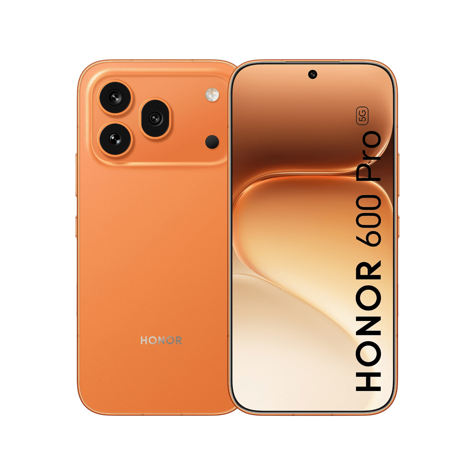 Smartfon HONOR 600 Pro 5G Pomarańczowy Front i tył obudowy