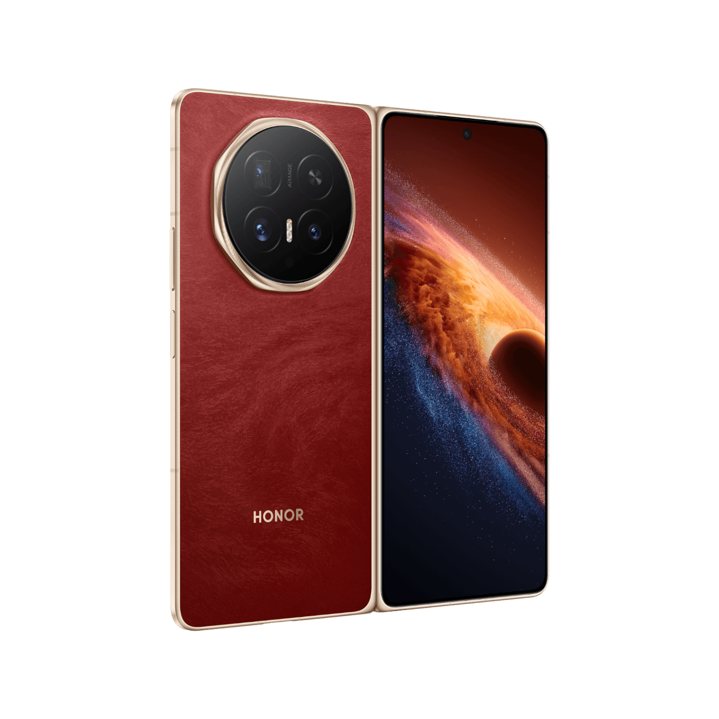 HONOR Magic V6 Czerwony Rozłożony Przód i tył