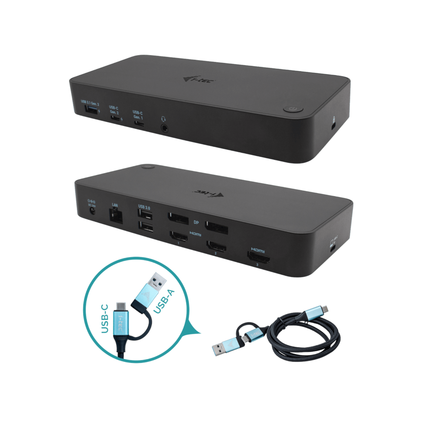 Stacja dokująca i-tec USB 3.0 / USB-C / Thunderbolt, 3x 4K Docking Station + Power Delivery 100W